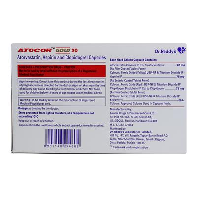 ATOCOR GOLD 20 Capsule 10's - Blood Clot-Ant
