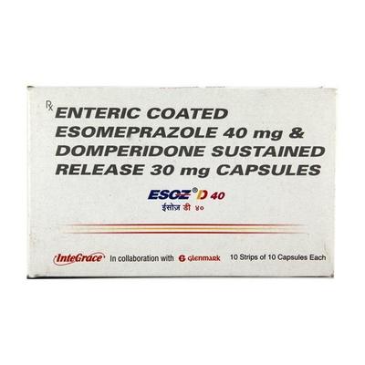 Esoz D 40mg Capsule 10'S - Ulcer/Reflux/Flatulence-Aaa