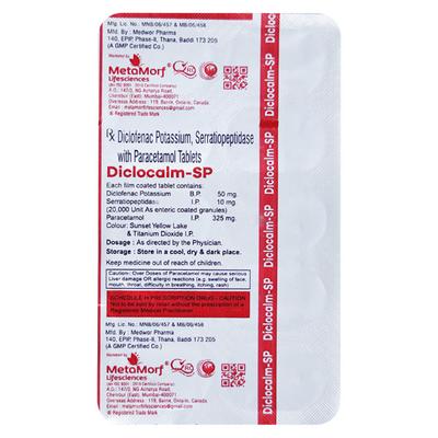 DICLOCALM SP Tablet 10's - Pain relief-Nsa