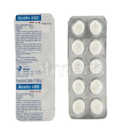 Aceto 650mg Tablet 10'S - Fever-Non