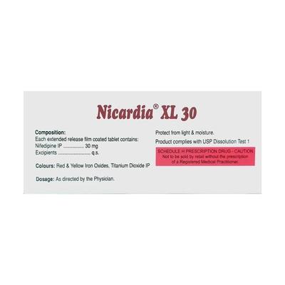 Nicardia XL 30mg Tablet 10'S - Hypertension-Cal