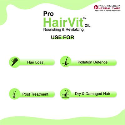Millennium Herbal Care Pro Hairvit Oil (Pack of 2 x 100 ml) - Hair Oils