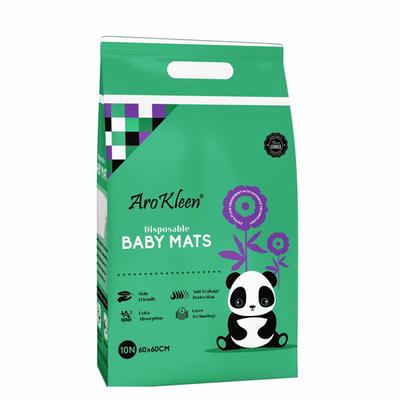 AroKleen Disposable Baby Mats (60 x 60 cm) (Pack of 12 x 10's) 1's - Baby Bedding