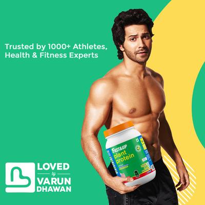 Fast&Up Vegan Plant Protein Powder - Strawberry Splash Flavour 1320 gm - Whey Proteins