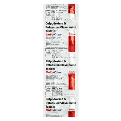 Cefoclav 200/125mg Tablet 10'S - Bacterial Infections-Cep