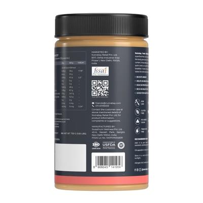 Nutrabay Foods All Natural Peanut Butter - Unsweetened, Crunchy 750 gm - Nutritional Bars