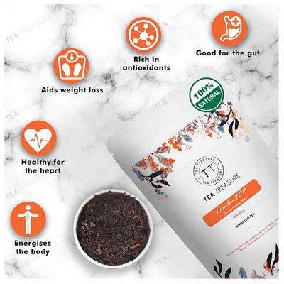 Tea Treasure Whole Leaf Tea - Lopchu Flowery Orange Pekoe 100 gm - Herbal/Green Teas