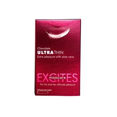 Mojocare Excites Ultra Thin Condoms - Chocolate 10's - Sexual Healthcare