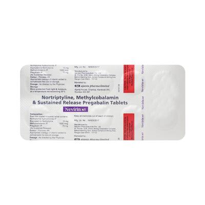 NEVIRIN NT Tablet 10's - Neuropathic Pain-Dru