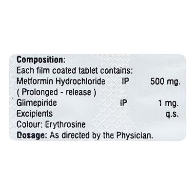 GLIMIGEM M 1/500mg Tablet 10's - Diabetes-Ant