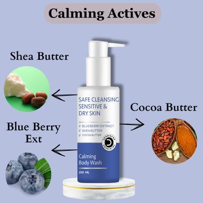 Dermistry Safe Cleansing Sensitive & Dry Skin Body Wash 200 ml - Shower Gels & Body Wash