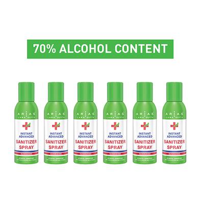 Arias Sanitizer Spray (Pack of 6 X 600 ml) - Hand Sanitizer