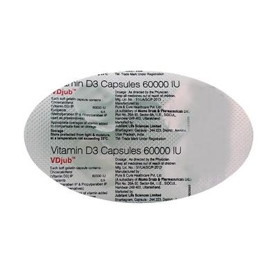 Vdjub 60000IU Capsule 4'S - Supplements-Vit