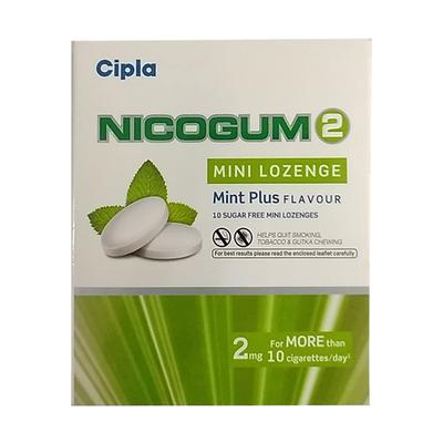 NICOGUM 2 MINT PLUS FLAVOUR Mini Lozenge 10's (N) - Smoking cessation