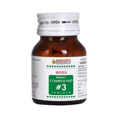 Bakson's Compound 3 Hives or Urticaria Tablet 100 gm - Bio-Combination