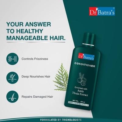 Dr Batra's Dandruff Cleansing Shampoo 100 ml + Hair Fall Control Oil 200 ml + Conditioner 200 ml + Anti-Dandruff Hair Serum 125 ml - Hair Treatment
