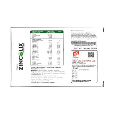 ZINCOLIX Tablet 15's - Supplements-Vam