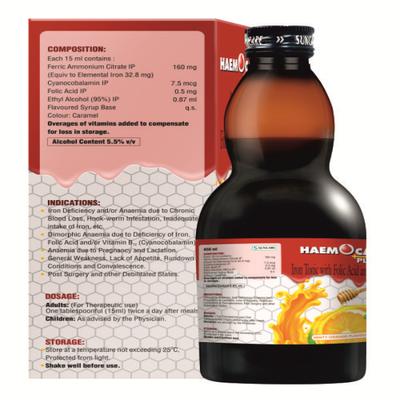 Suncare Haemocal Plus Iron Tonic - Minty Orange 450 ml - Calcium And Minerals