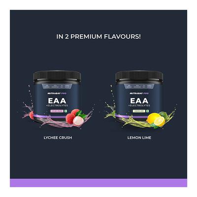 Nutrabay Pro EAA + Electrolytes - Lemon Lime 250 gm - Amino Acids