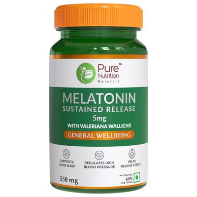 Pure Nutrition Melatonin Sustained Release 550 mg Veg Tablet 60's - Mental Health