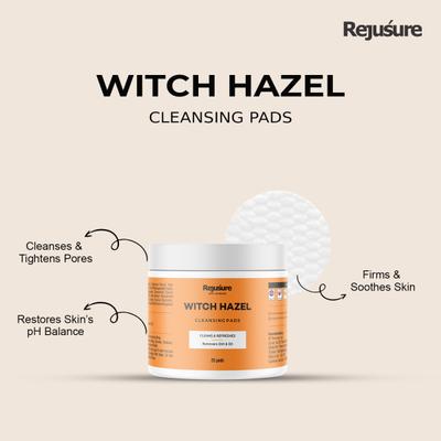 Rejusure Witch Hazel Cleaning Pads 25's - Face Wash & Cleansers