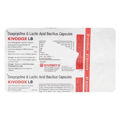 KIVODOX LB Capsule 10's - Bacterial Infections-Tet