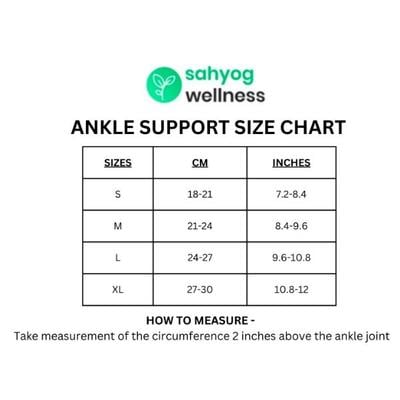 Sahyog Wellness 4 way Stretchable Ankle Compression Support - Black (L) 1's - Ankle/Foot Supports