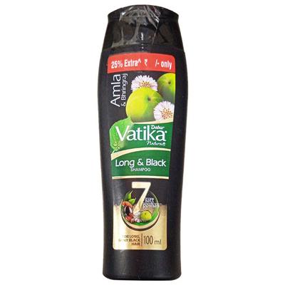 Dabur Vatika Naturals Long & Black Shampoo - Amla & Bhringraj 100 ml - Shampoos