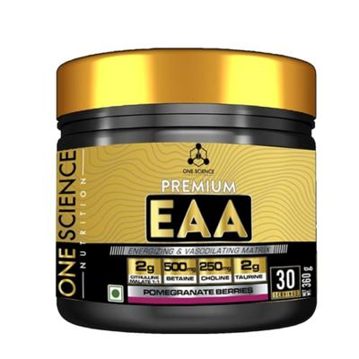 One Science Nutrition Premium EAA Energizing Powder - Pomegranate Berries 360 gm - Workout Essentials