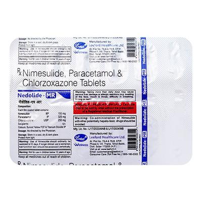 Nedolide MR Tablet 10'S - Muscle Spasm-Mus