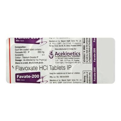 Favate 200mg Tablet 10'S - Bladder And Prostate Disorders-Dru