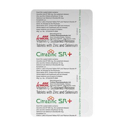CITRAZINC SR Tablet 10's - Supplements-Vam