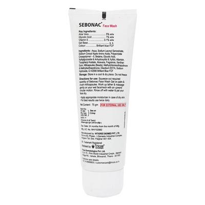 SEBONAC FACE WASH Gel 75gm - Cleanser-Oth
