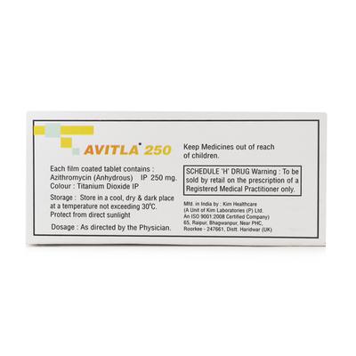 AVITLA 250mg Tablet 10's - Bacterial Infections-Mac