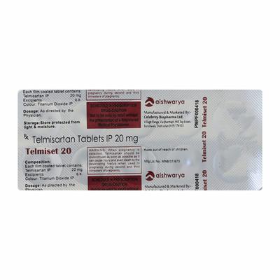 TELMISET 20 Tablet 10's - Hypertension-Ang