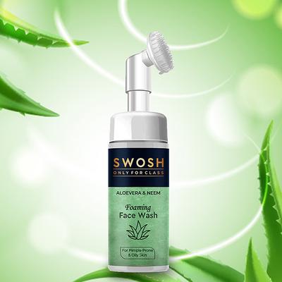 Swosh Combo (Foaming Face Wash - Aloevera & Neem 100 ml + Natural Vitamin C Face Serum 30 ml) - Personal Care (Ayush)