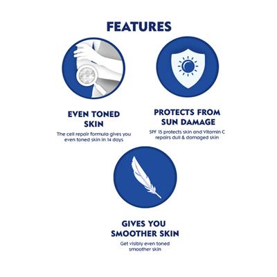 Nivea Extra Whitening Cell Repair SPF 15 Body Lotion 200 ml - Lotions & Creams