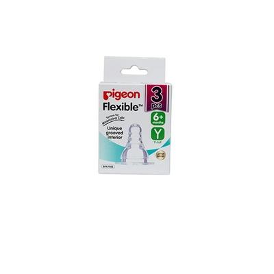 Pigeon Peristaltic Nipple 3's (Y-Cut) Size 1 - Feeding & Nursing