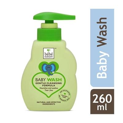 Bebe Nature Natural Baby Wash Gentle Cleansing Formula 260 ml - Baby Body Wash