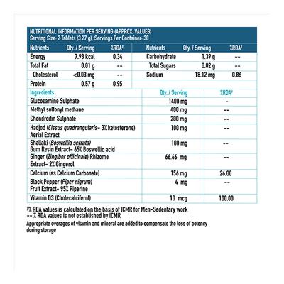 HealthKart HK Vitals Healthy Joints Tablet 60's - Calcium And Minerals