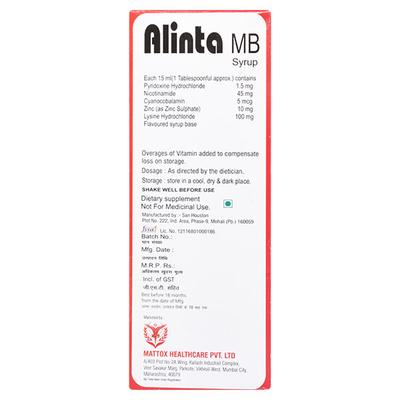 ALINTA MB SUGAR FREE Syrup 200ml - Supplements-Vam