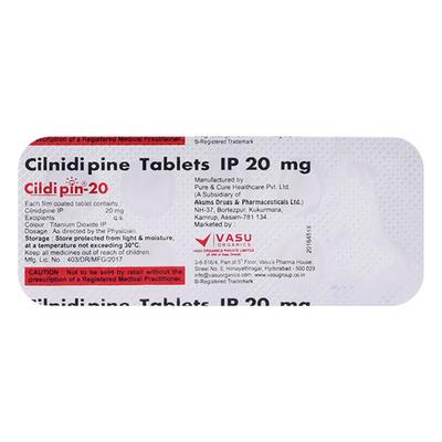 CILDIPIN 20mg Tablet 10's - Hypertension-Cal