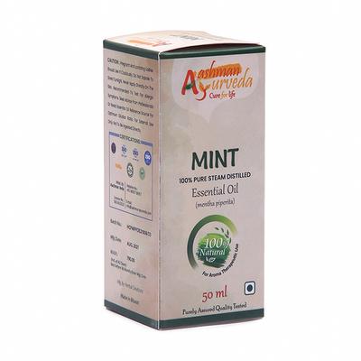 Aashman Ayurveda 100% Pure Steam Distilled Essential Oil - Mint 50 ml - Personal Care (Ayush)