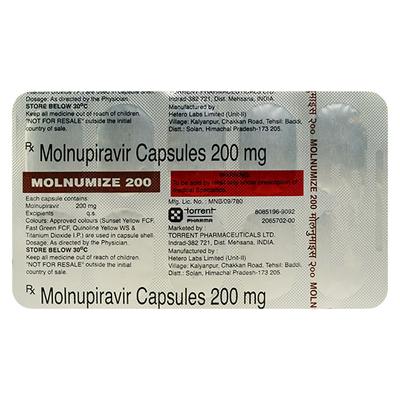 MOLNUMIZE 200 Capsule 10's - Viral infections-Ant