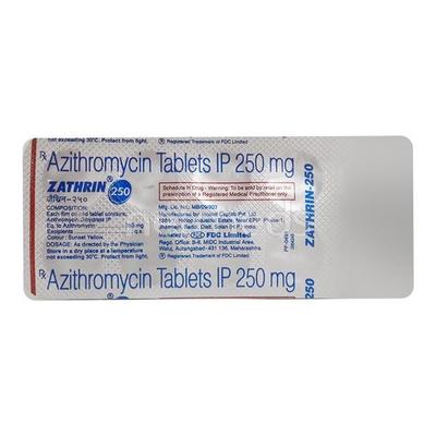 Zathrin 250mg Tablet 6'S - Bacterial Infections-Mac