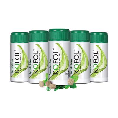 Kofol Chewable Tablets (Pack of 5 x 60's) - Sore Throat Lozenges