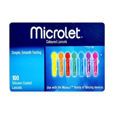 Microlet Coloured Lancets 100's - Blood Glucose Monitors/Strips