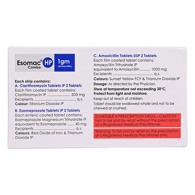 ESOMAC HP 1GM Combi Kit 6's - H.Pylori Infection
