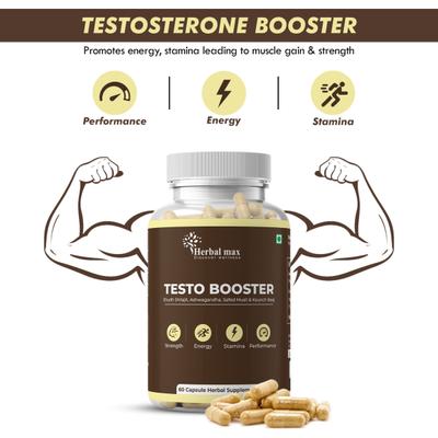 Herbal Max Testo Booster Capsule 60's - Sexual Care