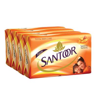 Santoor Orange Soap (Pack of 4) 125 gm - Face Creams
